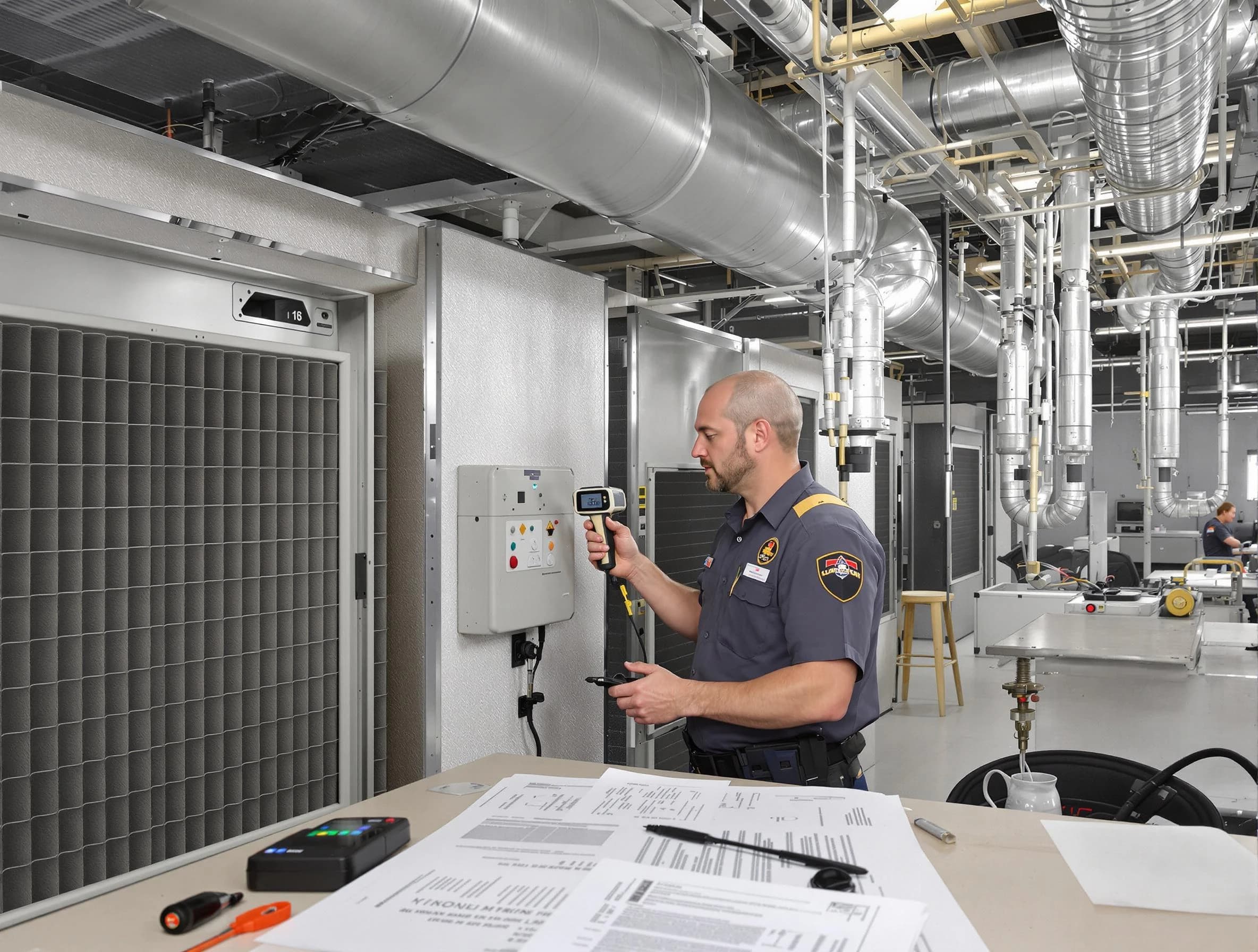 Professional filter system inspection by Austell Air Duct Cleaning in Austell