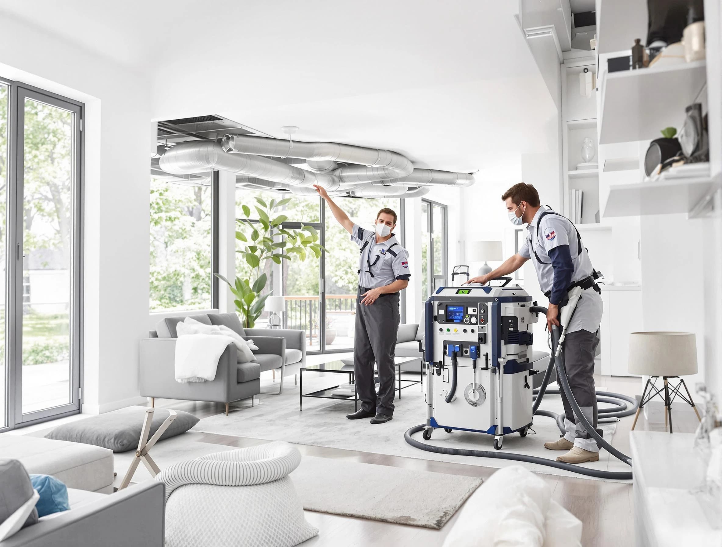 Austell Air Duct Cleaning professional conducting pure air duct cleaning with state-of-the-art equipment in Austell