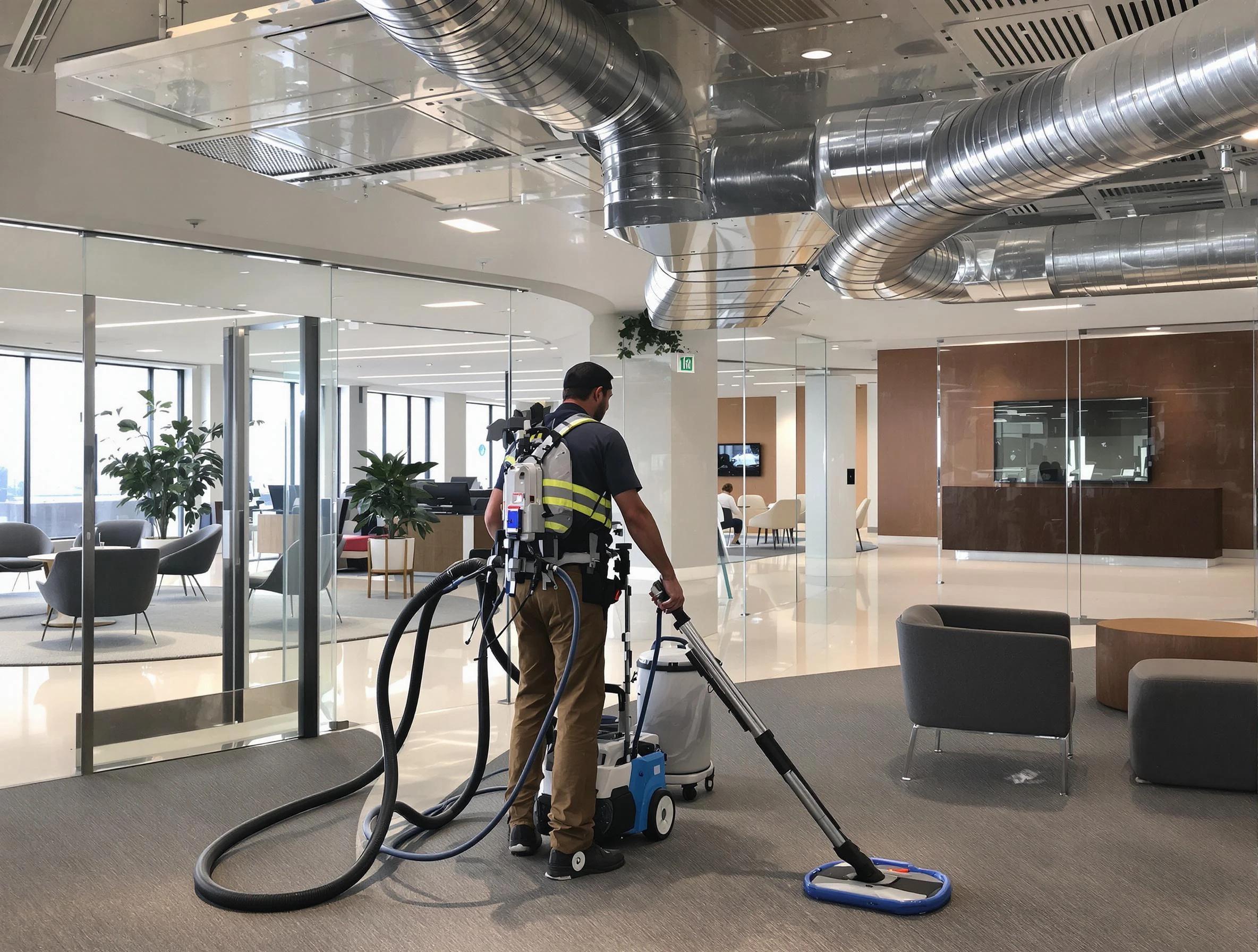 Commercial duct cleaning service by Austell Air Duct Cleaning in Austell